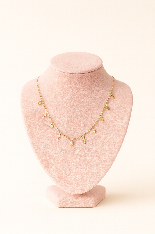 multiple cross necklace