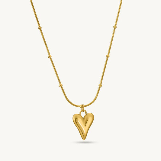 HEART BALL CHAIN NECKLACE