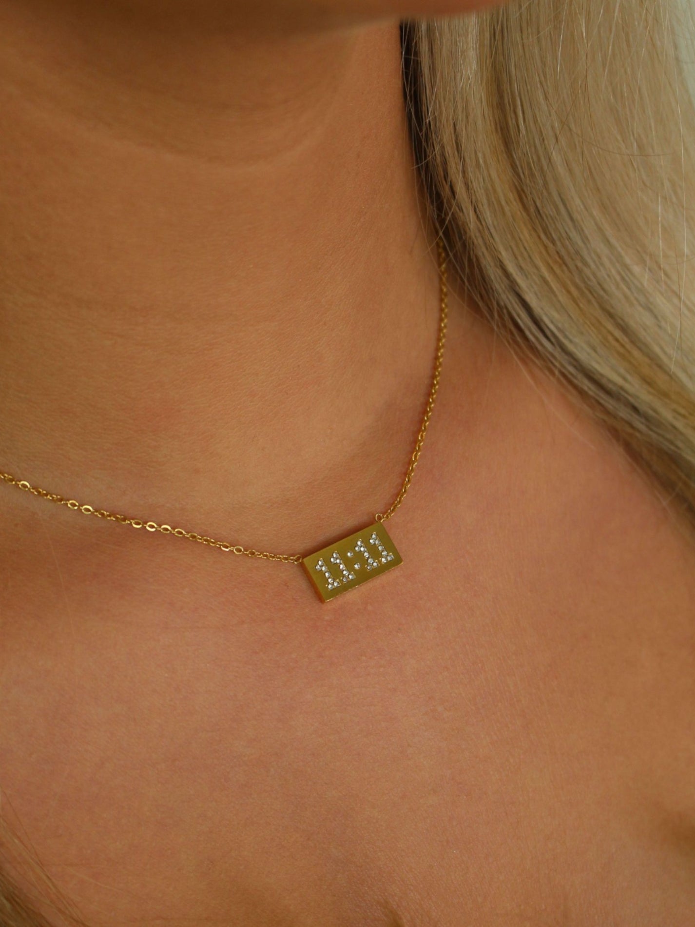 11:11 SQUARE DIAMOND NECKLACE