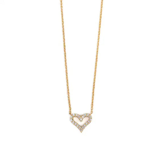 DAINTY DIAMOND HEART NECKLACE