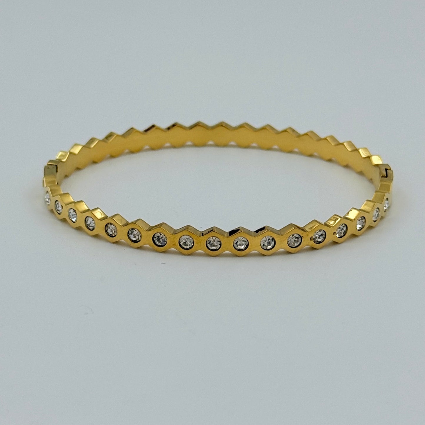 ZIG-ZAG SPARKLE BANGLE BRACELET