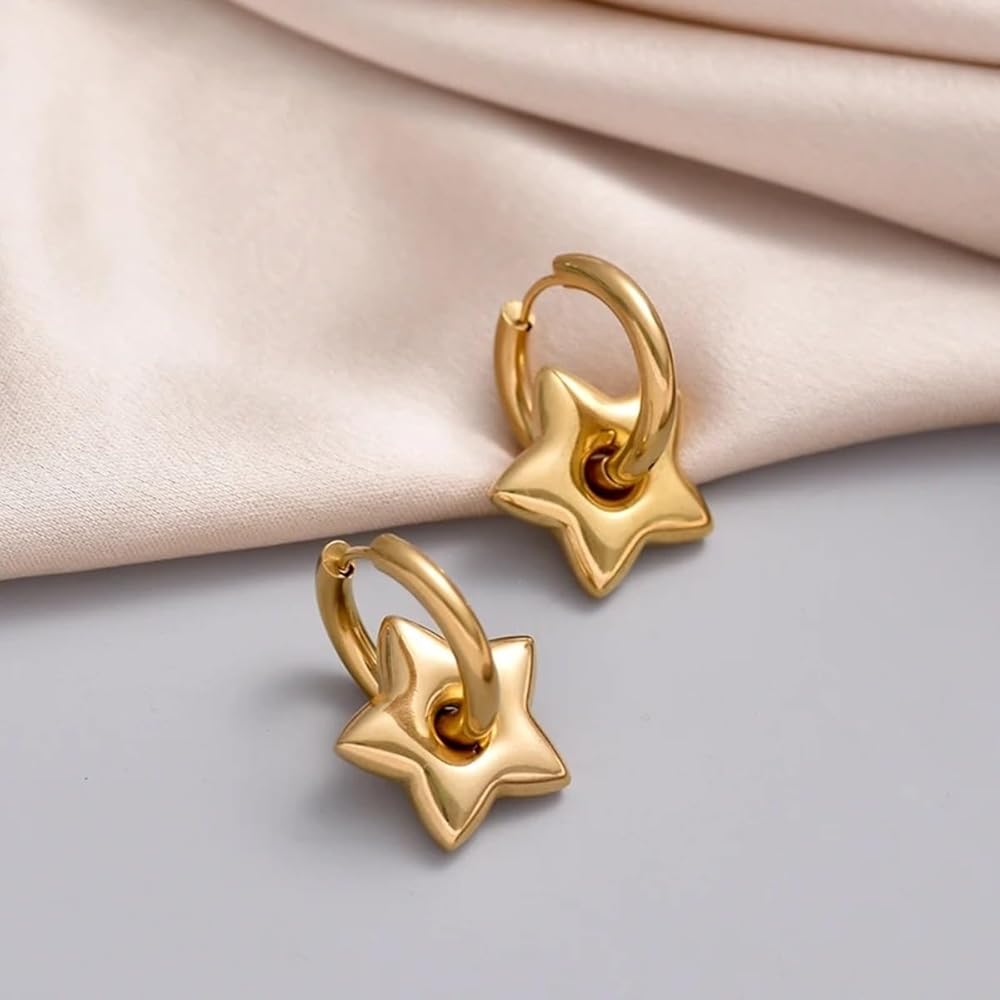 CELESTIAL STAR HOOP EARRINGS