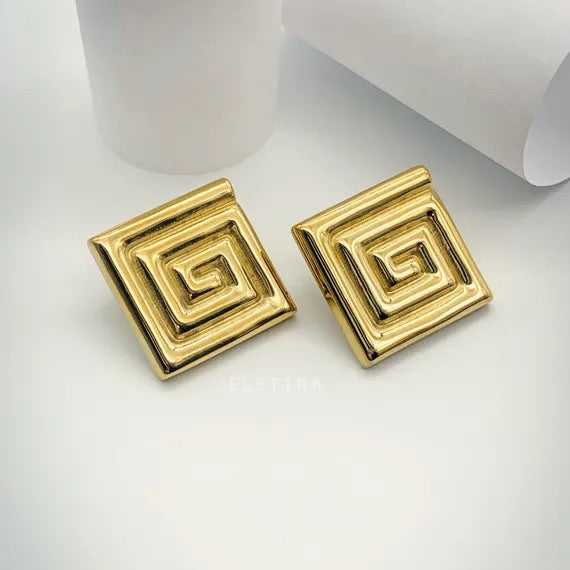 MAZE STUD EARRINGS