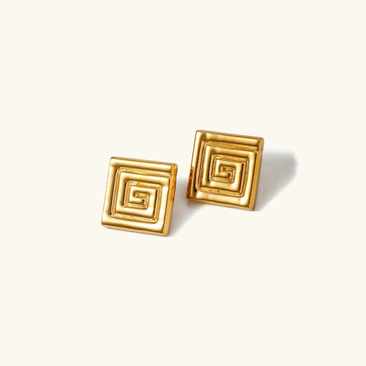 MAZE STUD EARRINGS