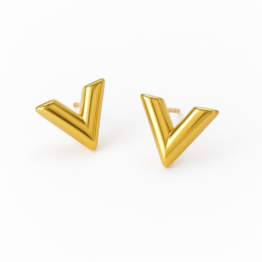 V-SHAPED STUD EARRINGS