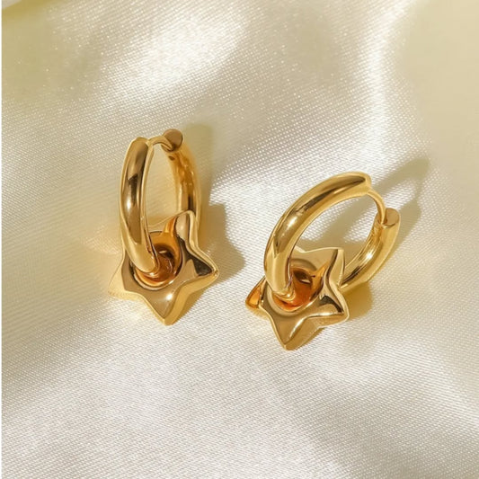 CELESTIAL STAR HOOP EARRINGS