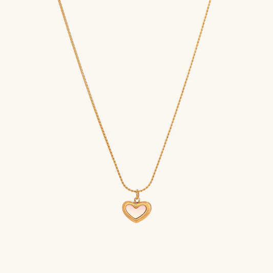 Rose Gold Heart Pendant Necklace