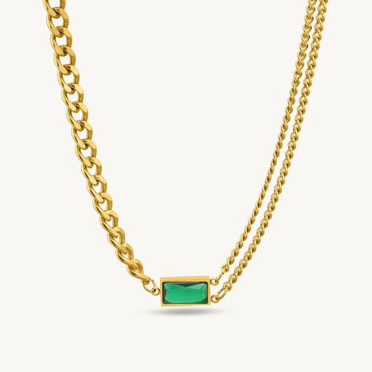 EMERALD STACKABLE NECKLACE