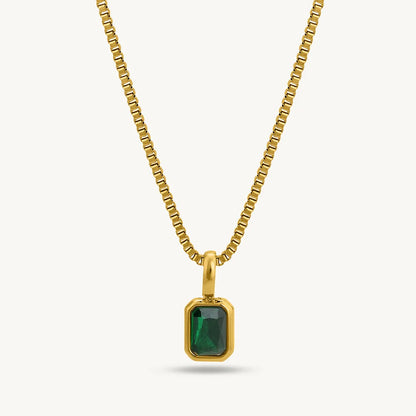 Emerald Radiance Pendant Necklace