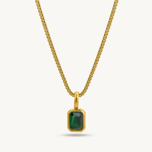 Emerald Radiance Pendant Necklace