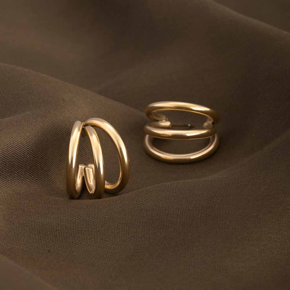 TRIPLE CIRCLE HOOP EARRINGS