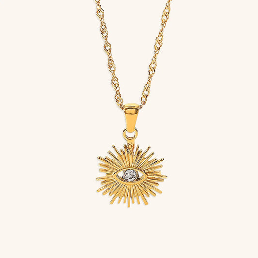 DAINTY EVIL EYE PENDANT NECKLACE