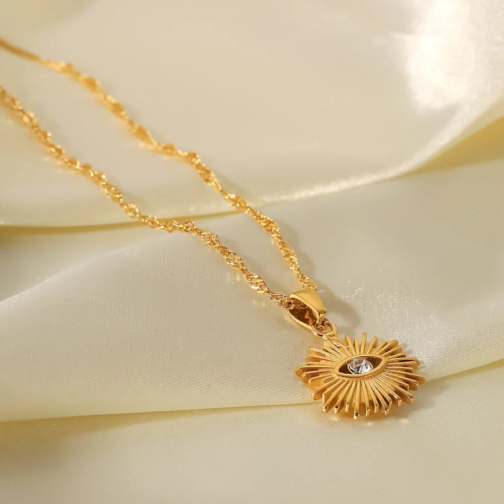 DAINTY EVIL EYE PENDANT NECKLACE