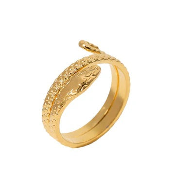 SNAKE WRAP 18K GOLD PLATED RING