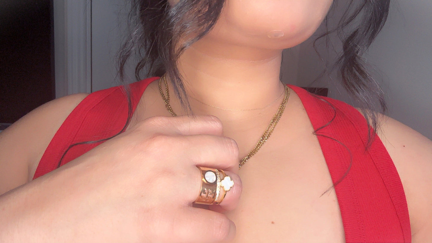 CLOVER 18K GOLD PLATED RING