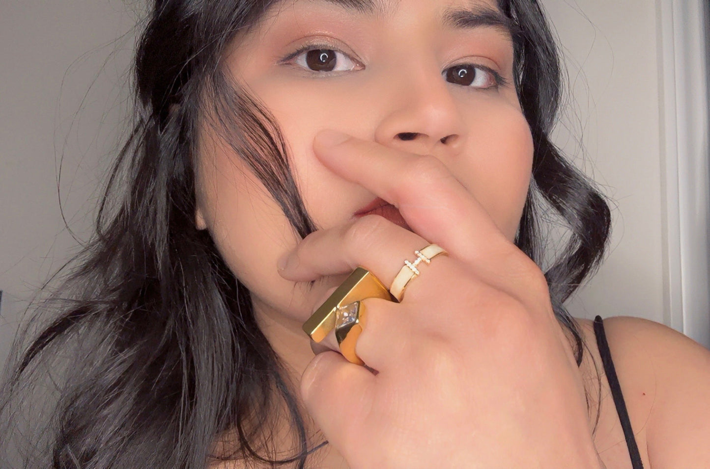 H 18K GOLD PLATED RING