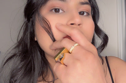 H 18K GOLD PLATED RING