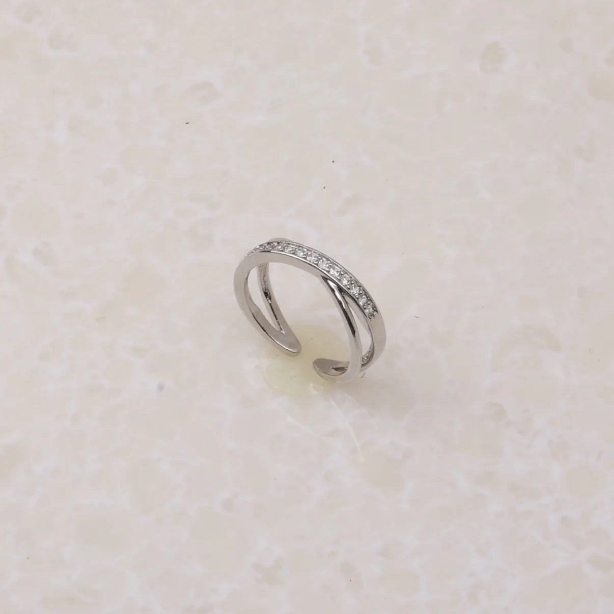 DIAMOND INFINITY SILVER RING