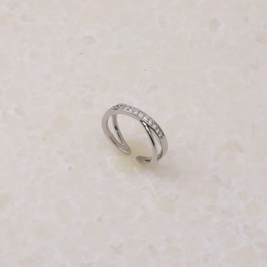 DIAMOND INFINITY SILVER RING