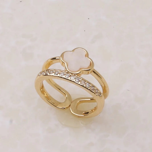 CLOVER 18K GOLD PLATED RING
