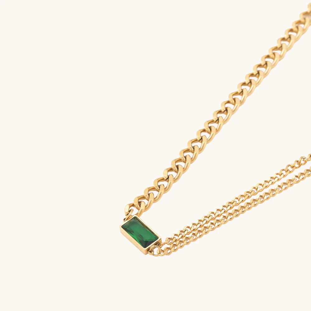 EMERALD STACKABLE NECKLACE