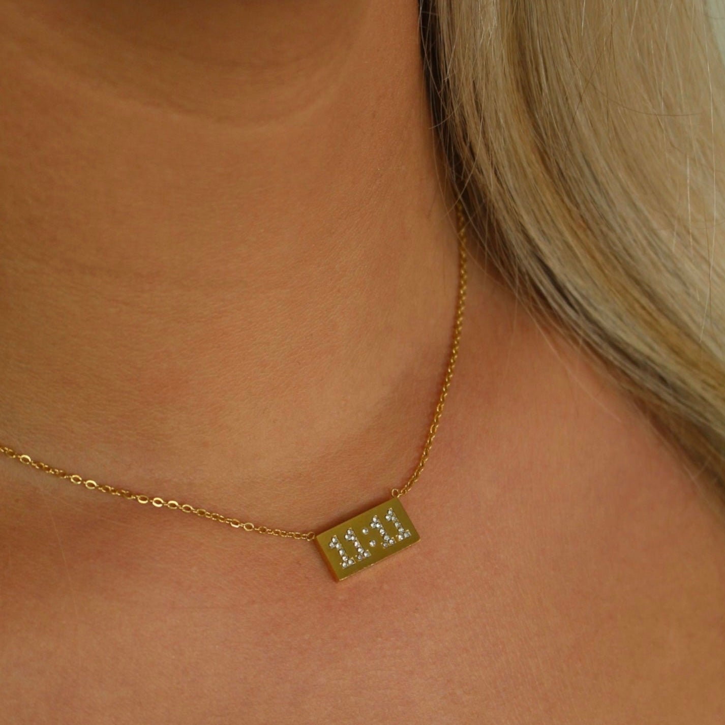 11:11 SQUARE DIAMOND NECKLACE