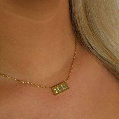 11:11 SQUARE DIAMOND NECKLACE