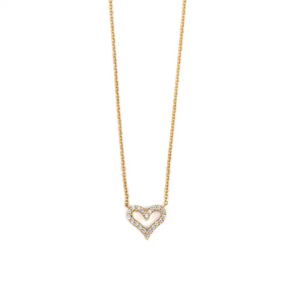 DAINTY DIAMOND HEART NECKLACE