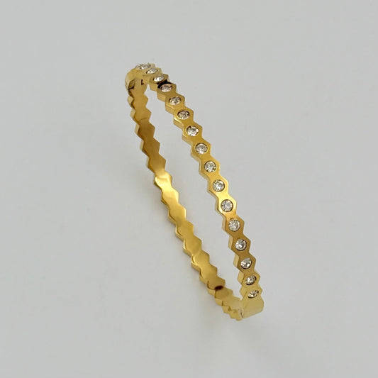 ZIG-ZAG SPARKLE BANGLE BRACELET