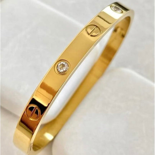 SCREW MOTIF BANGLE BRACELET