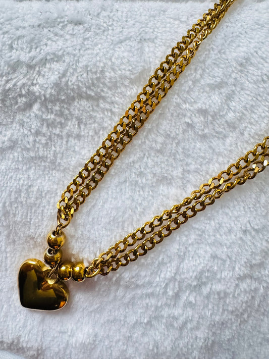 PUFF HEART NECKLACE
