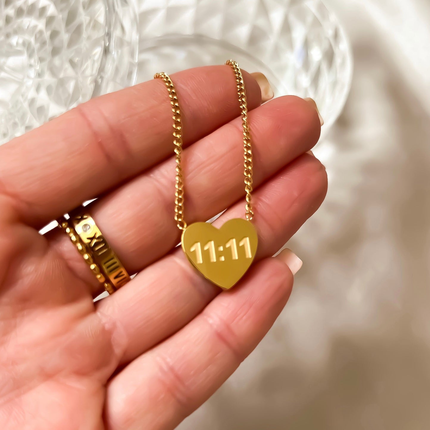 11:11 HEART NECKLACE